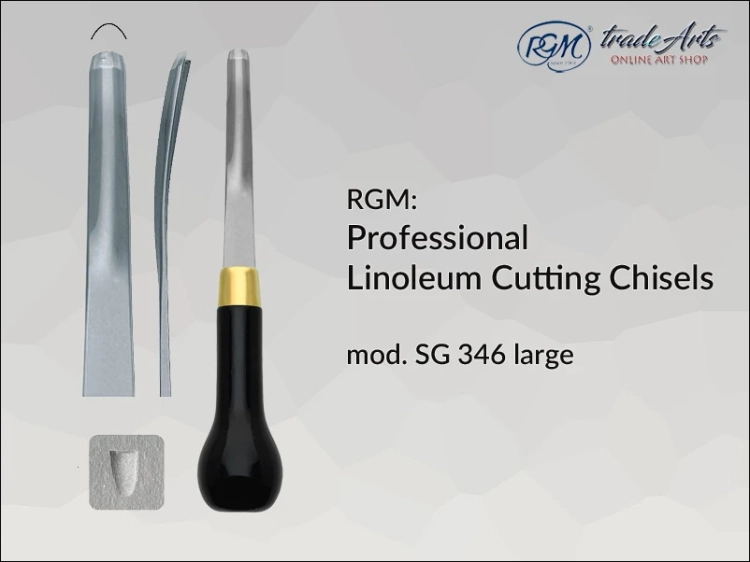 Dłuto do linorytu rynienkowe Professional Lino Chisel 346 RGM, RGM Professional Lino Chisel 346 dłuto do linorytu rynienkowe, dłuto do linorytu RGM, dłuto rynienkowe 346 do linorytu RGM, linoleum, dłuto, linoryt, tradearts,