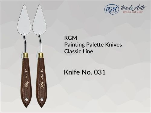 Painting Palette Knives RGM Classic Line 031, szpachla malarska klasyczna RGM Classic Line mod. 031, szpachla malarska RGM Classic Line, szpachle malarskie artystyczne RGM, szpachla, szpachle malarskie, RGM szpachle malarskie,