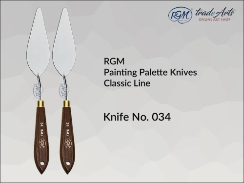 Painting Palette Knives RGM Classic Line 034, szpachla malarska klasyczna RGM Classic Line mod. 034, szpachla malarska RGM Classic Line, szpachle malarskie artystyczne RGM, szpachla, szpachle malarskie, RGM szpachle malarskie,