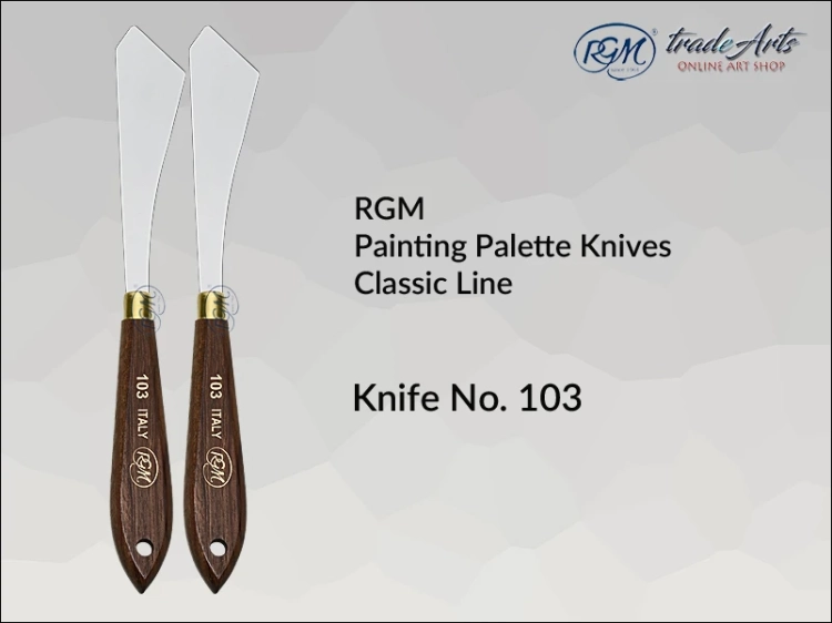 Painting Palette Knives RGM Classic Line 103, szpachla malarska klasyczna RGM Classic Line mod. 103, szpachla malarska RGM Classic Line, szpachle malarskie artystyczne RGM, szpachla, szpachle malarskie, RGM szpachle malarskie,