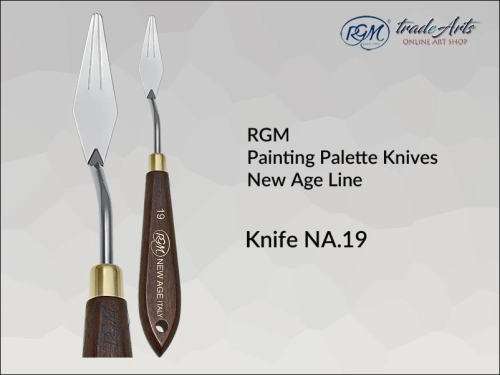 Painting Palette Knives RGM New Age Line 19, szpachla malarska artystyczna RGM New Age Line mod. 19, szpachla malarska RGM New Age Line, szpachle malarskie artystyczne RGM, szpachla, szpachle malarskie, RGM szpachle,