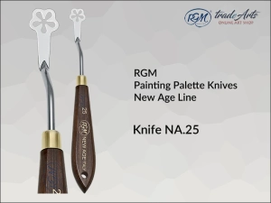 Szpachla malarska artystyczna z rękojeścią drewnianą RGM New Age Line, mod. 25