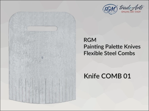 Grzebień do modelowania RGM Comb 01, szpachla grzebień RGM Comb 01, grzebień dekoracyjny RGM Comb 01, RGM - grzebień dekoracyjny do farb, malowanie, gruntowanie, formowanie, grzebień stalowy RGM Combs, RGM szpachle malarskie Combs,