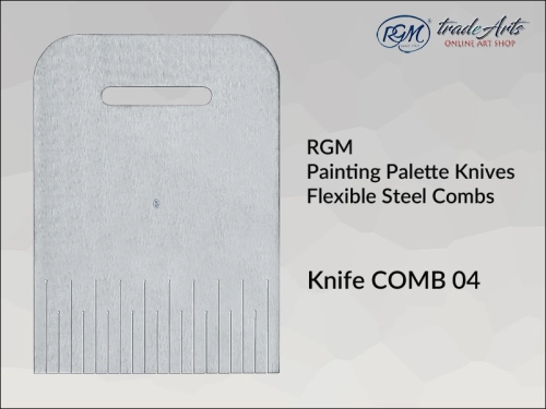 Grzebień do modelowania RGM Comb 04, szpachla grzebień RGM Comb 04, grzebień dekoracyjny RGM Comb 04, RGM - grzebień dekoracyjny do farb, malowanie, gruntowanie, formowanie, grzebień stalowy RGM Combs, RGM szpachle malarskie Combs,