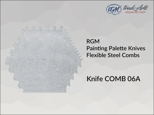 Grzebień do modelowania RGM Comb 06A, szpachla grzebień RGM Comb 06A, grzebień dekoracyjny RGM Comb 06A, RGM - grzebień dekoracyjny do farb, malowanie, gruntowanie, formowanie, grzebień stalowy RGM Combs, RGM szpachle malarskie Combs,