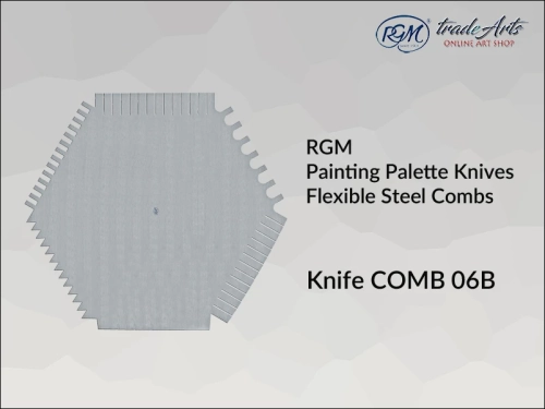 Grzebień do modelowania RGM Comb 06B, szpachla grzebień RGM Comb 06B, grzebień dekoracyjny RGM Comb 06B, RGM - grzebień dekoracyjny do farb, malowanie, gruntowanie, formowanie, grzebień stalowy RGM Combs, RGM szpachle malarskie Combs,