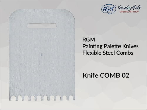 Grzebień do modelowania RGM Comb 02, szpachla grzebień RGM Comb 02, grzebień dekoracyjny RGM Comb 02, RGM - grzebień dekoracyjny do farb, malowanie, gruntowanie, formowanie, grzebień stalowy RGM Combs, RGM szpachle malarskie Combs,