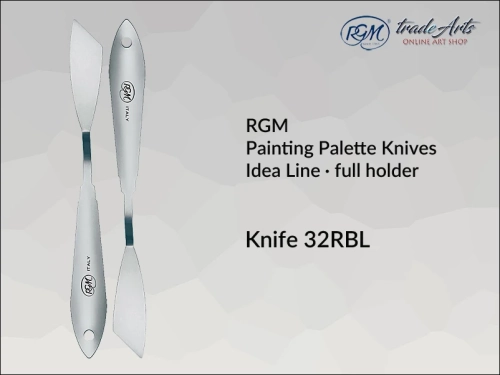 Painting Palette Knives RGM Idea Line INOX 32RBL pełny uchwyt, szpachla malarska RGM Idea Line INOX 32RBL pełny uchwyt,  szpachla malarska stalowa pełny uchwyt RGM Idea Line, szpachle RGM Idea Line pełny uchwyt, szpachle INOX RGM,