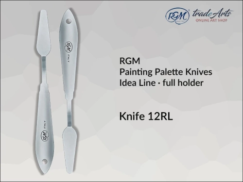 Painting Palette Knives RGM Idea Line INOX 12RL pełny uchwyt, szpachla malarska RGM Idea Line INOX 12RL pełny uchwyt,  szpachla malarska stalowa pełny uchwyt RGM Idea Line, szpachle RGM Idea Line pełny uchwyt, szpachle INOX RGM,