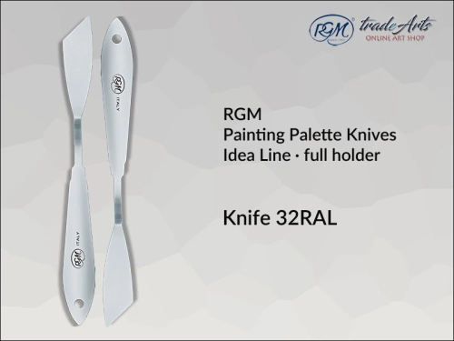 Painting Palette Knives RGM Idea Line INOX 32RAL pełny uchwyt, szpachla malarska RGM Idea Line INOX 32RAL pełny uchwyt,  szpachla malarska stalowa pełny uchwyt RGM Idea Line, szpachle RGM Idea Line pełny uchwyt, szpachle INOX RGM,