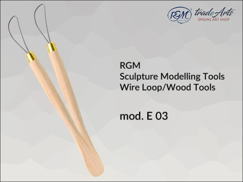 RGM Sculpture Wire Loop-Wood Tools E03, przyrząd dwustronny
do prac z gliną RGM E03, RGM WireLoop-Wood Tools przyrząd dwustronny do rzeźby, rzeźba, plastyka, narzędzia do rzeźbienia,
glina, glina rzeźbiarska, glinka polimerowa,