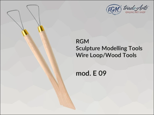 RGM Sculpture Wire Loop-Wood Tools E09, przyrząd dwustronny
do prac z gliną RGM E09, RGM WireLoop-Wood Tools przyrząd dwustronny do rzeźby, rzeźba, plastyka, narzędzia do rzeźbienia,
glina, glina rzeźbiarska, glinka polimerowa,