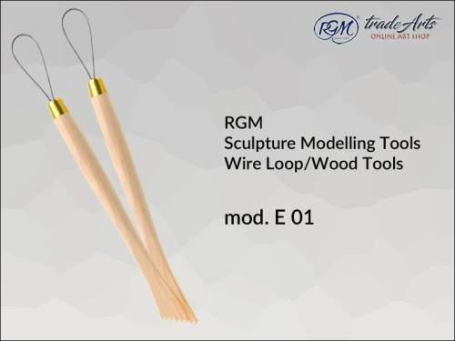 RGM Sculpture Wire Loop-Wood Tools E01, przyrząd dwustronny
do prac z gliną RGM E01, RGM Wire Loop-Wood Tools przyrząd dwustronny do rzeźby, rzeźba, plastyka, narzędzia do rzeźbienia,
glina, glina rzeźbiarska, glinka polimerowa,