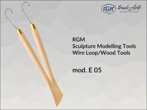 RGM Sculpture Wire Loop-Wood Tools E05, przyrząd dwustronny
do prac z gliną RGM E05, RGM Wire Loop-Wood Tools przyrząd dwustronny do rzeźby, rzeźba, plastyka, narzędzia do rzeźbienia,
glina, glina rzeźbiarska, glinka polimerowa,