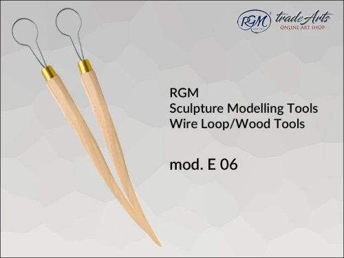 RGM Sculpture Wire Loop-Wood Tools E06, przyrząd dwustronny
do prac z gliną RGM E06, RGM Wire Loop-Wood Tools przyrząd dwustronny do rzeźby, rzeźba, plastyka, narzędzia do rzeźbienia,
glina, glina rzeźbiarska, glinka polimerowa,