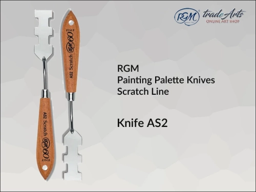 Painting Palette Knives RGM Scratch Line AS2, szpachla malarska artystyczna RGM Scratch Line AS2, szpachla malarska RGM Scratch Line, szpachle malarskie artystyczne RGM, szpachla, szpachle malarskie, Scratch Line,
