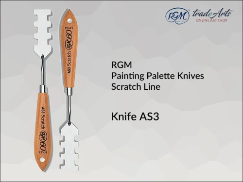 Painting Palette Knives RGM Scratch Line AS3, szpachla malarska artystyczna RGM Scratch Line AS3, szpachla malarska RGM Scratch Line, szpachle malarskie artystyczne RGM, szpachla, szpachle malarskie, Scratch Line,