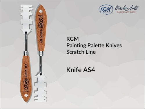 Painting Palette Knives RGM Scratch Line AS4, szpachla malarska artystyczna RGM Scratch Line AS4, szpachla malarska RGM Scratch Line, szpachle malarskie artystyczne RGM, szpachla, szpachle malarskie, Scratch Line,