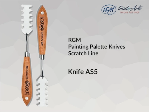 Painting Palette Knives RGM Scratch Line AS5, szpachla malarska artystyczna RGM Scratch Line AS5, szpachla malarska RGM Scratch Line, szpachle malarskie artystyczne RGM, szpachla, szpachle malarskie, Scratch Line,