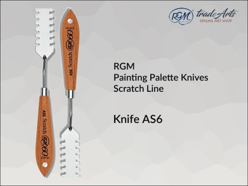 Painting Palette Knives RGM Scratch Line AS6, szpachla malarska artystyczna RGM Scratch Line AS6, szpachla malarska RGM Scratch Line, szpachle malarskie artystyczne RGM, szpachla, szpachle malarskie, Scratch Line,