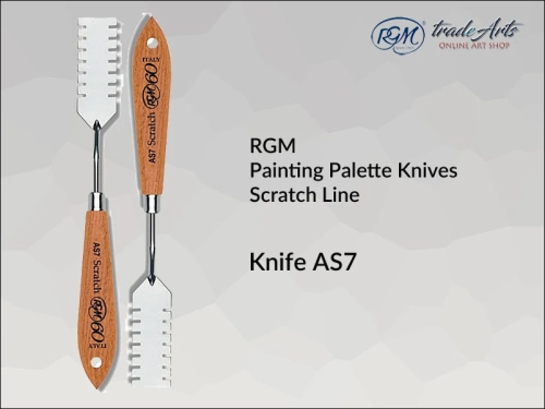 Painting Palette Knives RGM Scratch Line AS7, szpachla malarska artystyczna RGM Scratch Line AS7, szpachla malarska RGM Scratch Line, szpachle malarskie artystyczne RGM, szpachla, szpachle malarskie, Scratch Line,