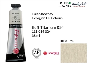 Farba olejna Georgian Oil Colour Daler-Rowney, kolor: Buff Titanium 024, tuba 38 ml 