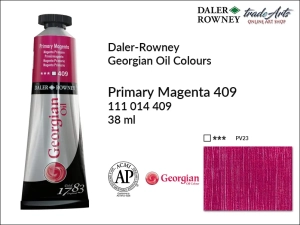 Farba olejna Georgian Oil Colour Daler-Rowney, kolor: Primary Magenta 409, tuba 38 ml 