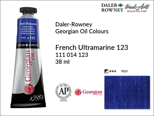 Georgian Oil Colour Daler Rowney French Ultramarine 123 tuba 38 ml, farba olejna Georgian Oil Colour DR French Ultramarine 123 tuba 38 ml, Georgian Oil Colour Daler Rowney farby olejne tuby 38 ml, farby olejne Georgian Oil Daler-Rowney,