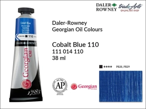 Farba olejna Georgian Oil Colour Daler-Rowney, kolor: Cobalt Blue 110, tuba 38 ml