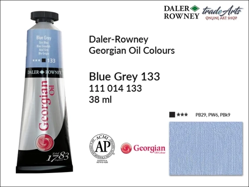 Georgian Oil Colour Daler Rowney Blue Grey 133 tuba 38 ml, farba olejna Georgian Oil Colour DR Blue Grey 133 tuba 38 ml, Georgian Oil Colour Daler Rowney farby olejne tuby 38 ml, farby olejne Georgian Oil Daler-Rowney,  Georgian Oil Colours,
