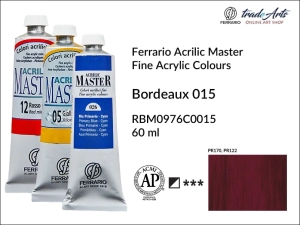Farba akrylowa Acrilic Master Ferrario, kolor: Bordeaux 015, tuba 60 ml 