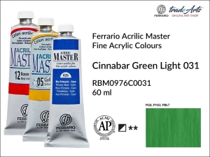 Farba akrylowa Acrilic Master Ferrario, kolor: Cinnabar Green Light 031, tuba 60 ml 