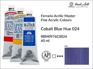 Farba akrylowa Acrilic Master Ferrario, kolor: Cobalt Blue Hue 024, tuba 60 ml  