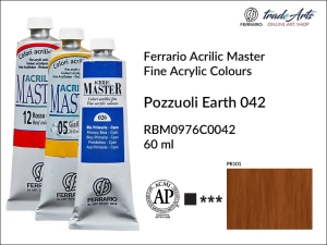 Farba akrylowa Acrilic Master Ferrario, kolor: Pozzuoli Earth 042, tuba 60 ml  