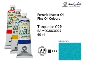 Farba olejna Oil Master Ferrario, kolor: Turquoise 029, tuba 60 ml
