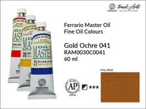 Farba olejna Oil Master Ferrario, kolor: Gold Ochre 041, tuba 60 ml 