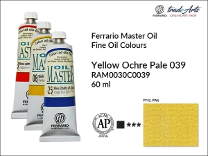Farba olejna Oil Master Ferrario, kolor: Yellow Ochre Light 039, tuba 60 ml