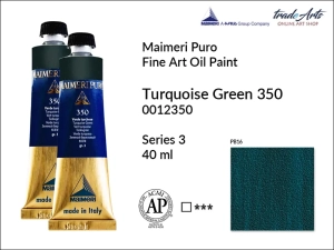 Farba olejna Maimeri Puro Oil Paint, kolor: Turquoise Green 350, tuba 40 ml