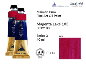 Farba olejna Maimeri Puro Oil Paint, kolor: Magenta Lake 183, tuba 40 ml 