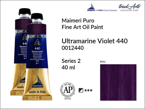 Maimeri Puro Oil Paint farba olejna Ultramarine Violet 440 tuba 40 ml, Maimeri Puro farba olejna Ultramarine Violet 440 tuba 40 ml,  farby olejne Maimeri Puro, farby olejne, Maimeri Puro Fine Oil Paint, farby olejne tuba 40 ml,