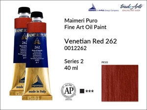 Farba olejna Maimeri Puro Oil Paint, kolor: Venetian Red 262, tuba 40 ml 