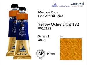 Farba olejna Maimeri Puro Oil Paint, kolor: Yellow Ochre Light 132, tuba 40 ml