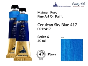 Farba olejna Maimeri Puro Oil Paint, kolor: Cerulean Sky Blue 417, tuba 40 ml
