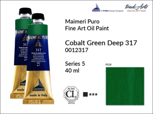 Farba olejna Maimeri Puro Oil Paint, kolor: Cobalt Green Deep 317, tuba 40 ml