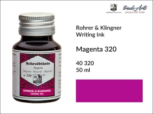 Atrament artystyczny Rohrer & Klingner Writing Ink, kolor: Magenta 320, but. 50 ml