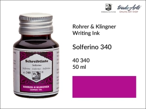 Atrament artystyczny Rohrer & Klingner Writing Ink, kolor: Solferino 340, but. 50 ml