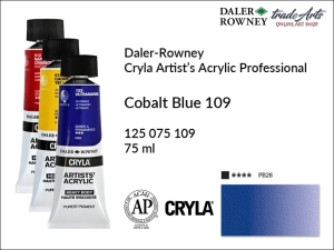 Farba akrylowa  Cryla Professional Artist's Acrylic  Daler-Rowney, kolor: Cobalt Blue 109, tuba 75 ml 