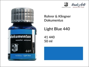 Atrament do obsługi dokumentów Dokumentus Rohrer & Klingner, kolor: Light Blue 440, opak. 50 ml 