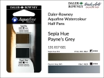 Kostka akwarelowa podwójna Aquafine Watercolour Half Pan Twin Set Daler-Rowney 021: Sepia Hue-Payne's Grey