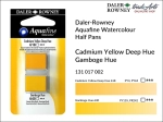 Kostka akwarelowa podwójna Aquafine Watercolour Half Pan Twin Set Daler-Rowney 002: Cadmium Yellow Deep Hue-Gamboge Hue